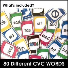 This beginning literacy game plays like UNO and will have your students practicing 80 different CVC short vowel a-e-i-o-u words . In order to use a card your students must be able to correctly read/say/pronounce the word written on the card. Easy to use and low prep. Just print, laminate and cut out the cards to use over and over again throughout the year. What's included in this download: 80 CVC short vowel a-e-i-o-u cards Each card is in one of four colors and features a number from 1 to 10 4 Literacy Night Activities, Short Vowel Games, Cvc Games, Family Literacy Night, Reading Night, Cvc Word Activities, Abc Phonics, Family Literacy, Kindergarten Rocks