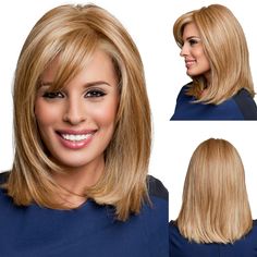 PRICES MAY VARY. 14 inch Medium Length Strawberry Blonde Wig with Bangs Long Bob Natural Wigs for White Women,TV play,Film and television dramas Celebrity Costume Halloween Wigs Cosplay. Warm Tips: Because the wig is squeezed in the box, After taking the wig out of the package, please shake it gently, comb it with your fingers before wear it. This blonde straight glueless wig the most suitable head circumference size is 20-24 INCHES. Those with head circumferences SMALLER than 20 inches may fall Strawberry Blonde Wig, Bleach Blonde Bob, Medium Length Bob, Straight Long Bob, Blonde Wig With Bangs, Medium Length Bobs, Women Cosplay, Natural Wigs, Blonde Pixie Cuts