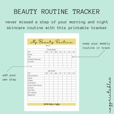 Skincare Tracker, Beauty Hacks That Actually Work, Skin Care Routine For 20s, Night Skin Care Routine, Moisturizing Body Wash, Planner Inserts, Beauty Routine, Simple Skincare