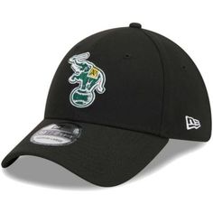 Boast your Oakland Athletics passion in timeless comfort with this flex hat from New Era. This 39THIRTY cap offers a curved bill for optimal shielding during sunny game days. The striking Oakland Athletics embroidery on the front panels let everyone know which squad has your devotion. Brand: New Era; Curved bill; Embroidered graphics with raised details; Imported; Material: 100% Cotton; Mid Crown; Officially licensed; Six panels with eyelets; Stretch fit; Structured fit; Wipe clean with a damp cloth. | New Era Men's MLB Oakland Athletics Logo 39THIRTY Flex Hat, Black, Medium Oakland Athletics Logo, Athletics Logo, Oakland Athletics, Fan Gear, New Era, Mlb, Sunnies, ? Logo, Hats