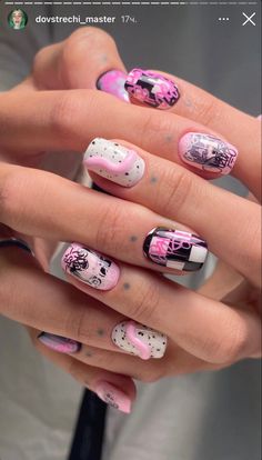 Short Nail Design Inspiration, Short Nail Design, Luv Nails, Graffiti Nails, Magic Nails, Beauty Nails Design, Nail Design Inspiration, Crazy Nails, Short Nail