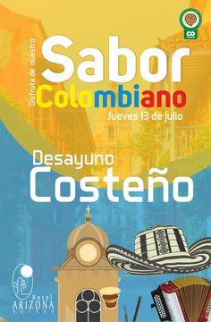 an advertisement for a book called sabor colombiano, written in spanish