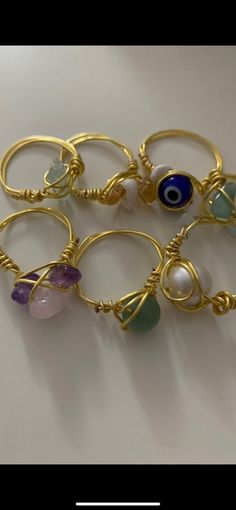 🤎EVERYDAY JEWELRY  💫SELLING HOMEMADE WIRE RINGS  🤍AFFORDABLE PRICES 👼 CUSTOM RINGS AVAILABLE INCLUDING; your chose of a double/triple gemstone/pearl ring, your chose of any gemstone/pearl combo or colour.  💫SELLING PINK/OPAL/MATCHA SAGE PEARL RINGS 🤎 SELLING SAGE,AQUAMARINE,ROSE QUARTZ,CITRINE,AMETHYST AND OPAL GEMSTONE RINGS  👼 NOW SELLING BIRTHSTONE RINGS  ABOUT OUR RINGS  - Our rings provide positive energy and carrying heeling powers with our natural crystal stones wrapped on your fin Wire Wrapped Rings, Wire Rings, Homemade Wire Rings, Gem Rings Stones, Gem Stone Rings, Pearl Rings, Stone Wrapping, Gem Ring, Pearl Gemstone