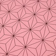 an abstract pink background with black lines and stars in the shape of hexagonal shapes