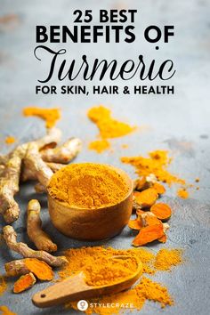 25 Amazing Ways Turmeric Benefits Skin, Hair And Health Turmeric Remedies, Recipes Turmeric, Benefits Turmeric, Turmeric For Skin, Turmeric Drink, Turmeric Supplement, Benefits Of Turmeric