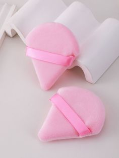 Pink  Collar  Polyester   Embellished   Beauty Tools Makeup Pads, Triangle Makeup Puff, Triangle Makeup Sponge, Pink Beauty Blender, Sponges Makeup, Black Friday Makeup, Makeup Puff Sponge, Loose Powder Makeup, Makeup Remover Pad