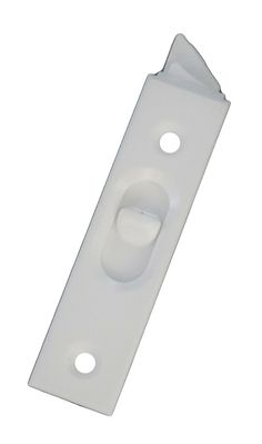 a white plastic object with two holes