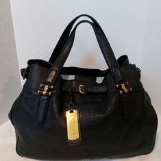 In Good To Excellent Pre-Owned Condition. Price Firm Ralph Lauren Tote Bag, Ralph Lauren Purses, Ralph Lauren Tote, Ralph Lauren Handbags, Canvas Leather Bag, Ralph Lauren Bags, Denim Shoulder Bags, Ralph Lauren Leather, Black Leather Satchel