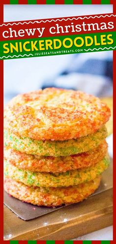 CHRISTMAS SNICKERDOODLES, Christmas cookie list, Christmas baking recipes Christmas Snickerdoodles, Ww Cookies, Easy Christmas Breakfast, Christmas Breakfast Recipe, Snickerdoodle Cookie, Red Sugar, Cookie Platter, Cookie Christmas, Christmas Desserts Easy