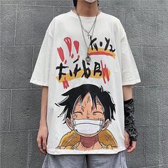 Gender:Men's,Women's,Couple's,Unisex; What's in the box:T-shirt; Types:Manga,Cartoon,T-shirt; Holiday:Masquerade,Carnival; Style:Street Style,Punk  Gothic; Occasion:Casual Daily; Material:100% Polyester; Age Group:Adults'; Characters:Monkey D. Luffy; Cosplay Works:One Piece; Pattern:Anime; Design:Graphic; Neckline:Round Neck; Sleeve Type:T-shirt Sleeve; Listing Date:01/23/2024; Production mode:External procurement; Clothing Length:; Bust:; Print Type:Hot Stamping Printed Tshirt Women, Goth Tops, One Piece Shirt, Kimono Yukata, Style Japonais, Trendy Tee, Cartoon T Shirts, Cool Cartoons, Yukata