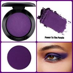 Brand: M.A.C Cosmetics Shade: Power To The Purple Condition: New Description & Size: 1 - Matte Eyeshadow - .05 Ounces | 1.5 G Bundle & Sale Offers Are Always Welcome Please Don’t Lowball Me! Deep Purple Eyeshadow, Cool Toned Purple Eyeshadow, Custom Eyeshadow Palette, Mac Smoked Purple, Shiny Purple Eyeshadow, Mac Purple Eyeshadow, Mac Shadows, Mac Cosmetics Eyeshadow, Mac Eyes