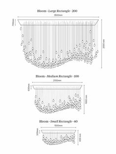 the diagram shows how to measure the length and width of a hanging chandelier