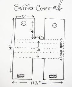 the diagram shows how to make a swiffer cover for an outdoor shower stall