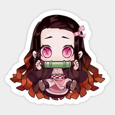 cute nezuko from kimetsu no yaiba -- Choose from our vast selection of stickers to match with your favorite design to make the perfect customized sticker/decal. Perfect to put on water bottles, laptops, hard hats, and car windows. Everything from favorite TV show stickers to funny stickers. For men, women, boys, and girls. Cute Nezuko, Nezuko Cute, Nezuko Kamado, Kimetsu No Yaiba, Water Bottles, Magnets, Tv, Design