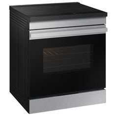 an oven with the door open on a white background