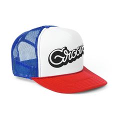 Trucker caps are perfect for merchandising--they're versatile and fit almost any occasion. A 100% polyester front and 100% nylon mesh weave back make these hats super durable through regular wear and tear. They come in one size with an adjustable plastic snap closure: 22.8" (58cm). The cap's front has six rows of visor stitching. Pick any (or all) of the four-color variations and start customizing them with your original designs. .: Material: 100% polyester foam front with 100% nylon mesh weave back .: One size fits most (22.8"/58cm) .: Four color combinations to pick from .: Adjustable plastic snap closure .: Six row stitching on visor Trucker Cap, Snap Closure, Color Combinations, The Row, Caps Hats, Original Designs, Color Variations, Accessories Hats, Mesh