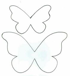 the outline of a butterfly with two wings