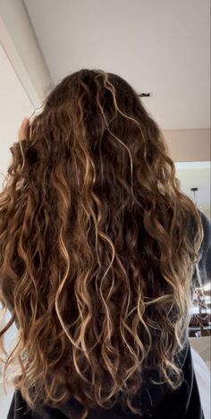 Long Layered Brown Hair Wavy, Dark Blonde Light Brown Hair Balayage, Brunette New Hair Ideas, Sun Bleached Dark Brown Hair, Blond Highlights On Brown Hair Wavy, Wavy Curly Brown Hair, Highlights Wavy Brown Hair, Wavy Brown Hair With Blonde Highlights, Pintura Highlights Wavy Hair