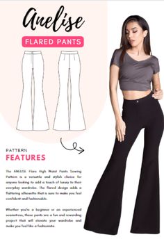 an advertisement for flare flared pants