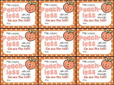 an orange and white checkered pattern with words that say,'i can see the test