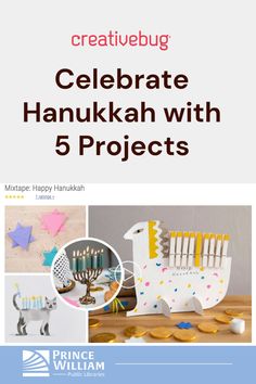 an advertisement for the hanukkah with 5 projects