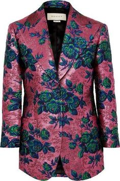 Pastel Blazer, Gucci Suit, Gucci Pants, Summer Blazer, Gucci Floral, Twill Jacket, Printed Blazer, Single Breasted Jacket, Linen Blazer