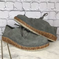 Birkenstock Gary Suede Leather Casual Oxford Lace-Up Clog Shoes Adult Unisex Nwt Adult Unisex Size Conversion: Size: 40 / Mens: 7 - Womens: 9 Color: Gray New With Tags No Box 100% Authentic Please Review All Photos And Ask Questions Before Purchasing. Thank You, Derby, Clogs, Birkenstock, Men Birkenstock, Shoes Birkenstock, Clog Shoes, Birkenstock Shoes, Clogs Shoes, Suede Leather