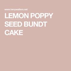 lemon poppy seed bundt cake on a pink background