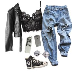 Jeans Polyvore, Outfit Party, Clothes And Shoes, Outfit Jeans, Rock Punk, Ideas Party, Swaggy Outfits, Jeans Outfit