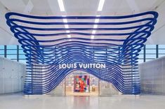 the entrance to louis vuitton's new store