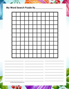 a printable sud puzzle with flowers and leaves on the side, in front of a blue