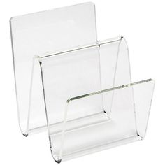 two clear acrylic displays on white background