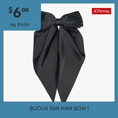 Features: BowMeasurements: 13.5 Length/Inches, 1.5 Width/InchesBase Material: 100% PolyesterFiber Content: 100% PolyesterFabric Description: SatinCare: Rinse CleanHair Good Type: ClipsCountry of Origin: Imported Accessories Hair, Hair Bow, Hair Bows, Hair Accessories, Bar, The Originals, Hair, Free Shipping, Black