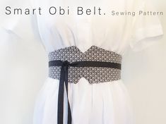 Obi Belt Pattern, Belt Sewing Pattern, Pattern Step By Step, Easy English, Collars Diy, Traditional Japanese Kimono, Fabric Sewing Patterns