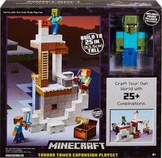 an advertisement for the lego minecraft set is shown in its box and it's instructions