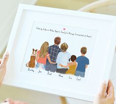 Personalized  Family Wall Art up to 12 Family Members Personalized Family Wall Art, Personalized Family Print, Family Art Print, Personalized Family Ornaments, Dog Beagle, Personalized Family Gifts, Girl Hairstyle, Family Ornaments, Family Wall Art