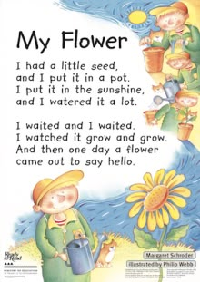 an image of a children's poem about flowers