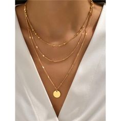 -Item Id 23142712 -Color: Gold -Gender: Women -Material: Copper **Open To Offers!!!** **Bundle To Save More** **30% Off Bundles Of 2 Or More Items!!** ***Orders Go Out Within 5-10 Business Days!! Thank You For Your Patience!! Multiple Sizes And Colors Available In Most Styles Don't See Your Size Or Color Listed, Just Ask. Trendy Layered Necklace With Delicate Chain, Trendy Gold Layered Round Necklace, Trendy Round Layered Necklace As Gift, Trendy Round Layered Necklace For Gifts, Multilayer Necklace, Necklace Ideas, Multi Layer Necklace, Classy Chic, Colour List