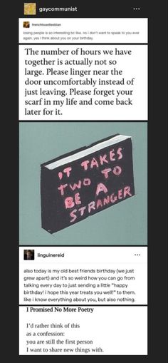 an article about two different types of strange things on the page, one has a sign that says it takes two to a strange place