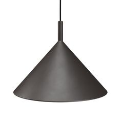 a gray light hanging from the ceiling