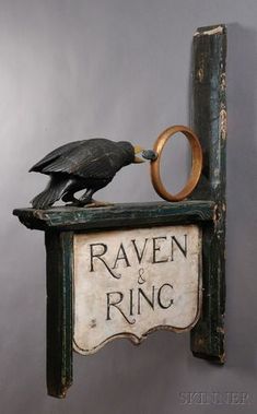 Taverna Medieval, Raven Ring, Storefront Signs, Crows Ravens, Web Banner Design