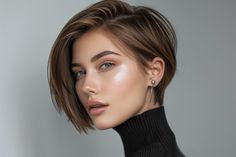 Longer Pixie Haircut, Pixie Bob Haircut, Short Hair Pixie Cuts, Hair Pixie, Haircut Inspiration, Short Layered Haircuts, Short Bob Haircuts, Short Hair Color