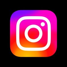 the instagram logo is shown on a black background in this image, it appears to be an instagram icon