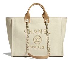 Chanel at Up to 70% Off Retail. Real or Your Money Back. Shop The Luxury Resale Marketplace Made by Women, for Women. Your Fave Brands Coming in Hot Daily. Authentic Chanel Deauville Ecru Beige Pearl Large Shopping 2 Way Chain Tote Bag A limited edition Classic Add your computer, wallet, keys, cosmetic case, books, beach, or gym attire. Brand: Chanel Size: Extra Large Name: Large Shopping Color: Ecru / Beige Style: Shopping Tote Style: A66941 B02914 N6947 Collection: 20S Material: Mixed Fibers / Chanel Handbags Tote, Chanel Canvas, Moda Chanel, Chanel Tote Bag, Mode Chanel, Chanel Store, Chanel Tote, Chanel Official, Couture Mode