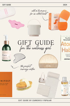 the gift guide for the ultimate girl is on display in front of a white background