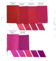 the color swatches are all different colors, but there is no image to describe