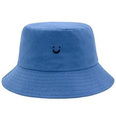 Reversible ALLSEX Bucket Hat 100% Cotton Blue on one side, Black on reverse Smiley face embroidered on both sides Breathable and Lightweight As an Amazon Associate I earn from qualifying purchases. This post contains affiliate links. We get commissions for purchases made through links in this post. See our disclosure page for more information. *Price as of 02/28/2021 Cheap Blue Travel Hat, Affordable Fun Blue Hats, Casual Blue Bucket Hat For Everyday, Blue Bucket Hat One Size Fits Most, Blue Accessories Aesthetic, Blue Reversible Hat One Size Fits Most, Everyday Blue Cotton Bucket Hat, Blue Reversible Hat, One Size Fits Most, Trendy Adjustable Blue Bucket Hat