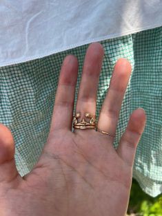 Eyes, Ears, Mouth, Nose, Face Stack Rings Set Yellow Gold (Made to Order) — KRISTY LIN ***i only want the noes and lips Lips Ring, Stack Rings, Bead Charms Diy, Gold Face, Stacking Ring Set, Magical Jewelry, Jewelry Lookbook, Gold Ring Stack, Eye Ring