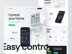 an image of the homepage for easy control, which is designed to look like a smart phone