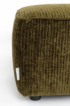 the foot stool is made out of fabric